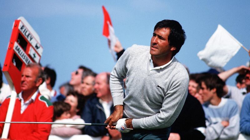 Seve Ballesteros in action during the 1986 Carroll’s Irish Open at Portmarnock, where he won the event for the third time in four years. Photograph: Billy Stickland/Inpho