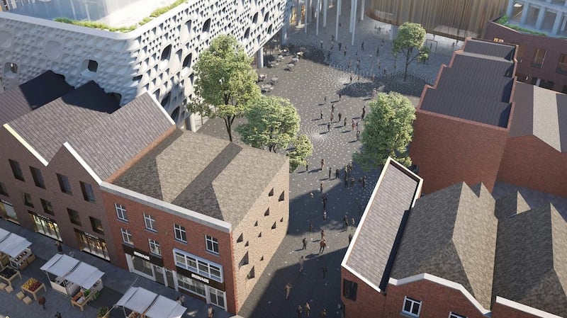 Public space is a feature of UK property group Hammerson’s development plan, as can be seen from this computer-generated image.