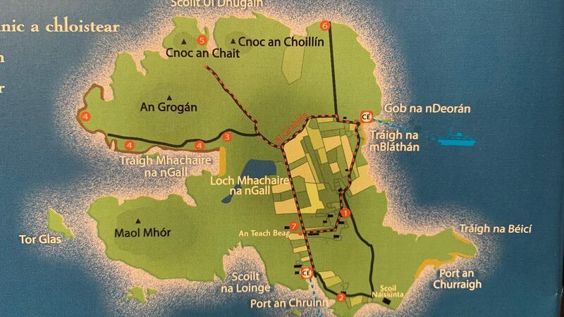 A map of Oileán Ghabhla
