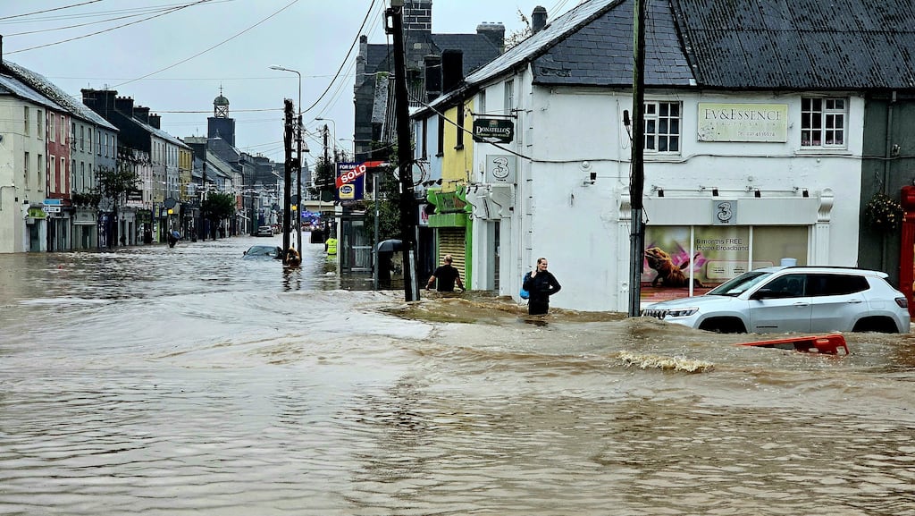 Flooding in Midleton, Co Cork, caused by Storm Babet in 2023. Photograph: Damien Rytel/PA Wire