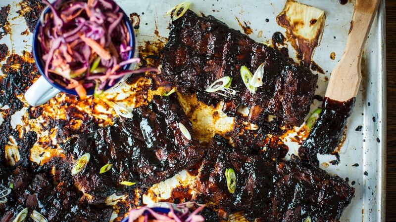 Tender and sticky spare ribs: sticky marinade used for these ribs is a perfect BBQ sauce for many grilled meats.