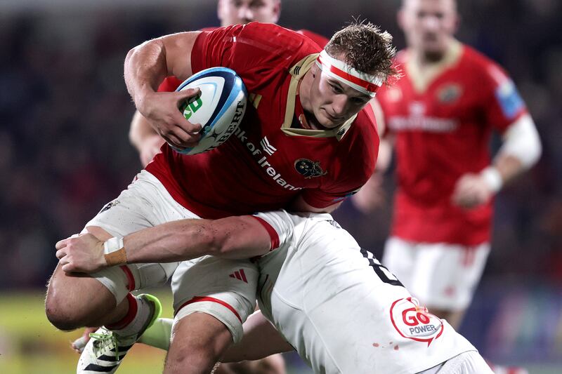 Gavin Coombes in action for Munster. Photograph: Laszlo Geczo/Inpho