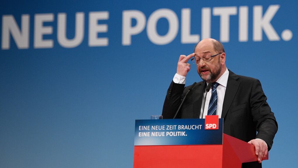 Martin Schulz: has announced he will abandon his bid to become foreign minister in a new coalition government with chancellor Angela Merkel. Photograph: Sascha Schuermann/AFP/Getty