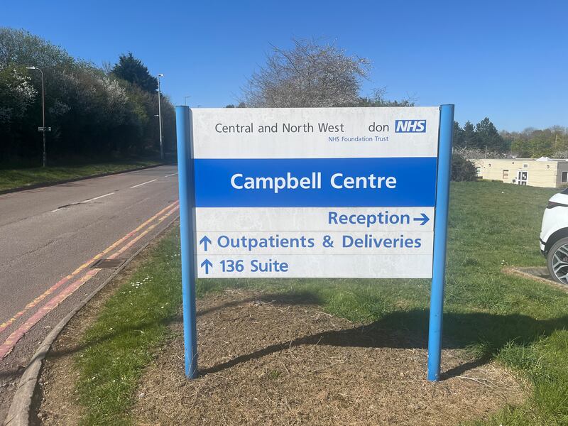 The entrance to the Campbell Centre psychiatric unit on the grounds of Milton Keynes hospital, where Joyce was treated for his mental health problems. Photograph: Mark Paul