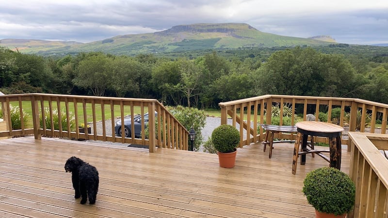 There are wonderful open views from the deck