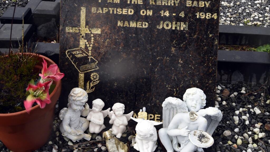 The grave of ‘Baby John’ in Holy Cross Cemetery in Cahersiveen, Co Kerry. Photograph: Don MacMonagle