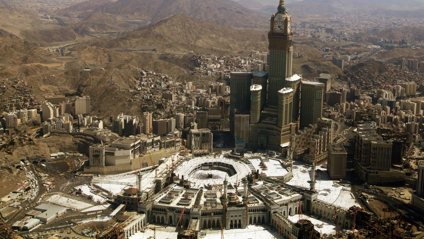 An aerial view of the Grand Mosque in Mecca. Photograph: Diaa Hadid/New York Times