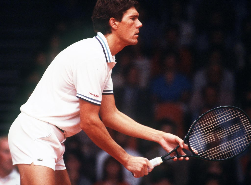 Matt Doyle, seen here in action for Ireland against the USA in the 1983 David Cup, wasn't your average tennis player. Photograph: Billy Stickland/Inpho