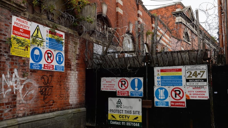 State of derelicition: Iveagh Markets site in Dublin. Photograph: Cyril Byrne