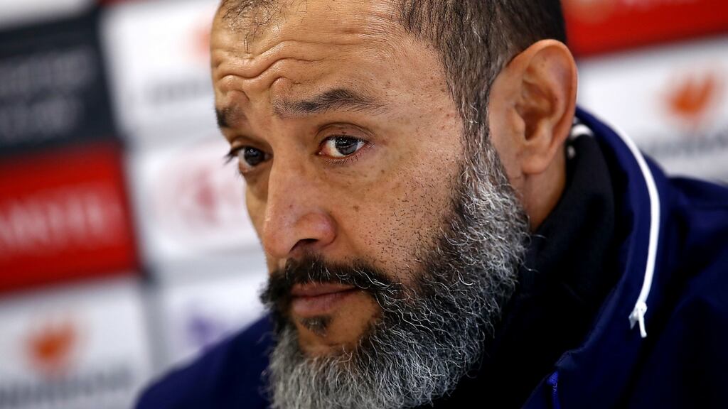 Wolves head coach Nuno Espirito Santo: “We were the first team to start our season and we want to be the last to finish it.”  Photograph:  Tim Goode/PA