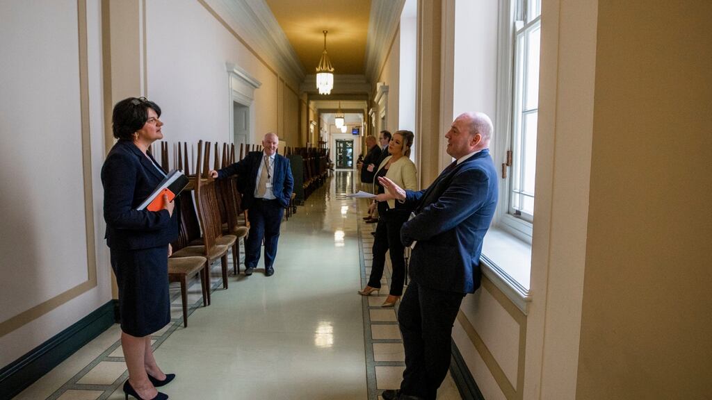 The Stormont executive is poised to allow up to six people to gather in an indoor setting. File photograph: PA