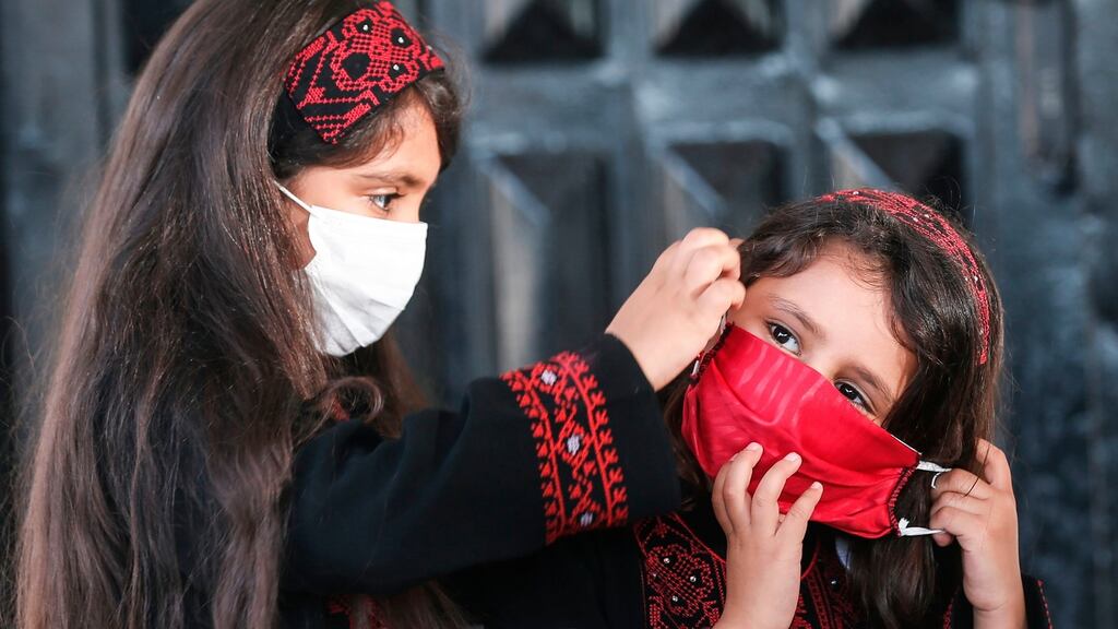 Pandemic: the first cases of coronavirus in Gaza were reported in March. Photograph: Mahmud Hams/AFP via Getty