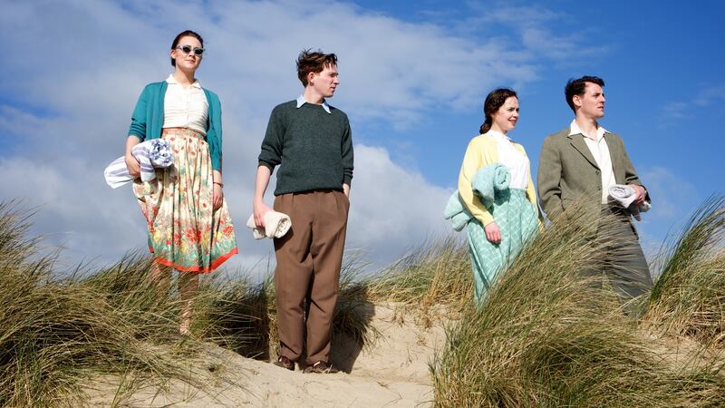 Saoirse Ronan and Domhnall Gleeson starred in the film version of Colm Tóibín’s Brooklyn.  Photograph: Kerry Brown/ Twentieth Century Fox