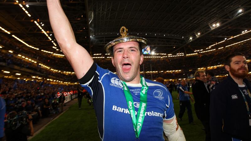 Shane Jennings celebrates the 2011 victory over Northampton in Cardiff. Photograph: Billy Stickland/Inpho