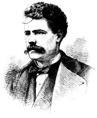Portrait of James O’Kelly from The Daily Graphic, a New York illustrated evening newspaper, from 1873