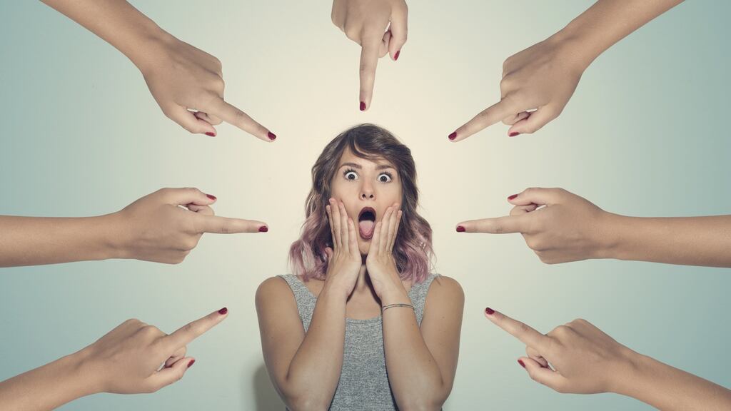 Pointing the finger: Shame is necessary, because it enforces essential social morals. But endless shame is emotional cruelty. Photograph: Getty Images
