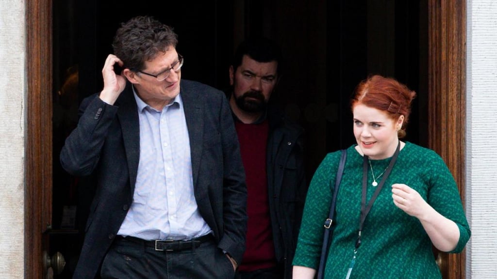 Green Party leader Éamon Ryan, Minister of State Joe O’Brien and TD Neasa Hourigan. Photograph: Tom Honan