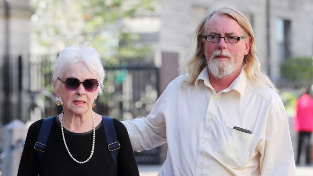 Tressa Donnelly Reeves and her son Patrick Farrell (also known as Andre Donnelly). Photograph: Niall Carson/PA Wire.