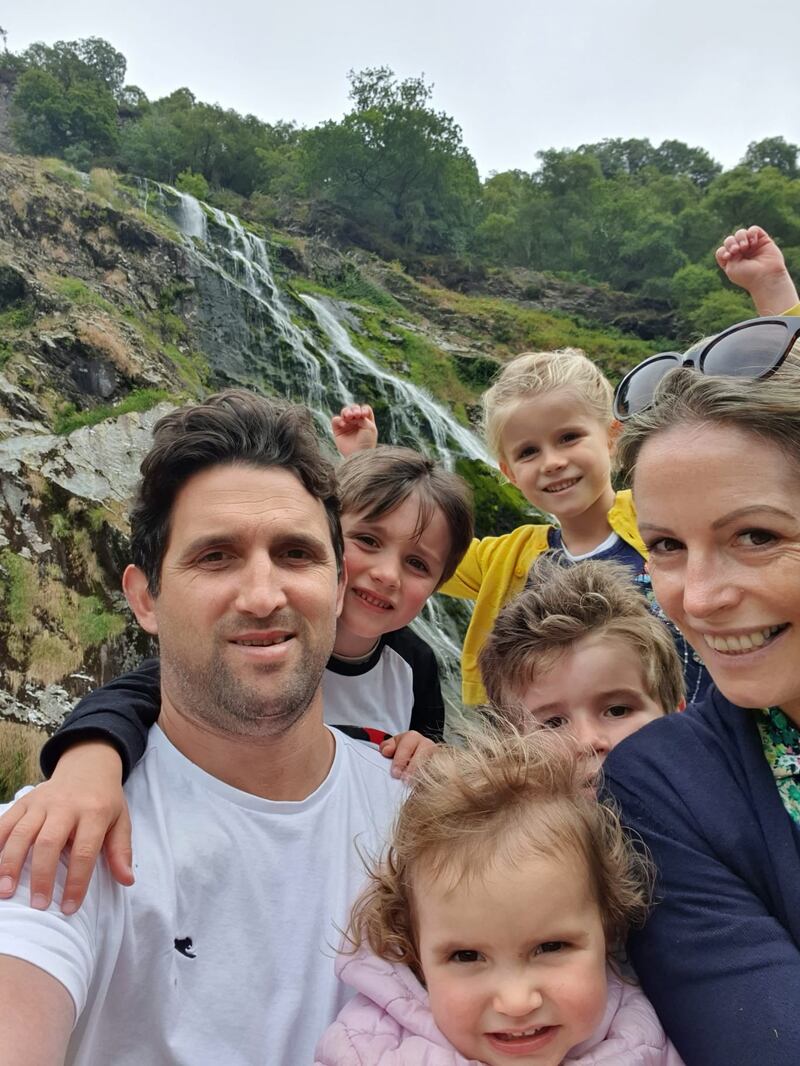 Valerie and Conor Sheehy with their children Emma, Tomás, Cathal and Ciara