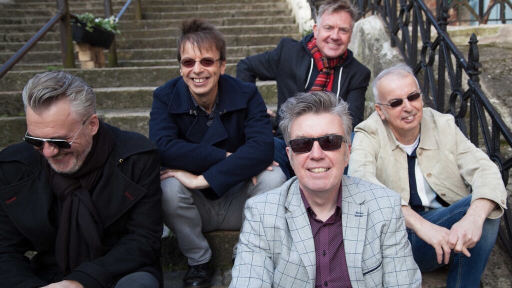 Mickey Bradley (front right) with his fellow Undertones in 2016