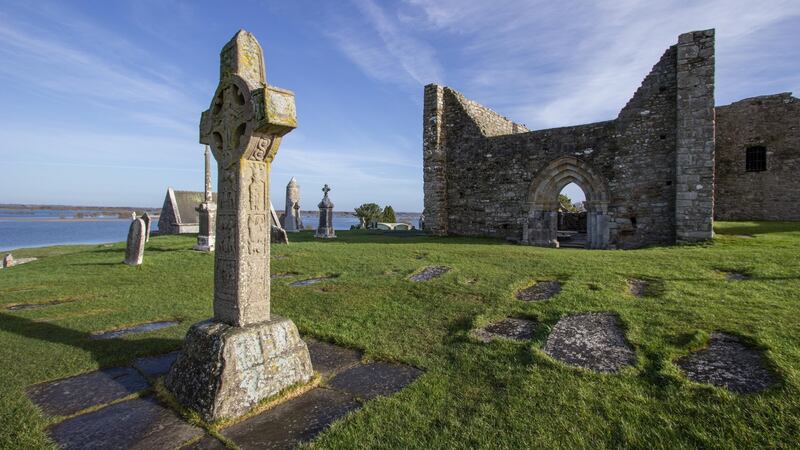 Clonmacnoise: founded by St Ciarán around 548, it was a powerhouse in the training and sending out of missionaries to all corners and Ireland and then Europe.