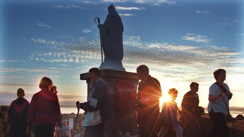 Fr Tony King said: “I honestly feel that this holy mountain should be declared off-limits from above the statue of St Patrick (pictured) to the summit for the next three years.” File photograph: Matt Kavanagh/The Irish Times