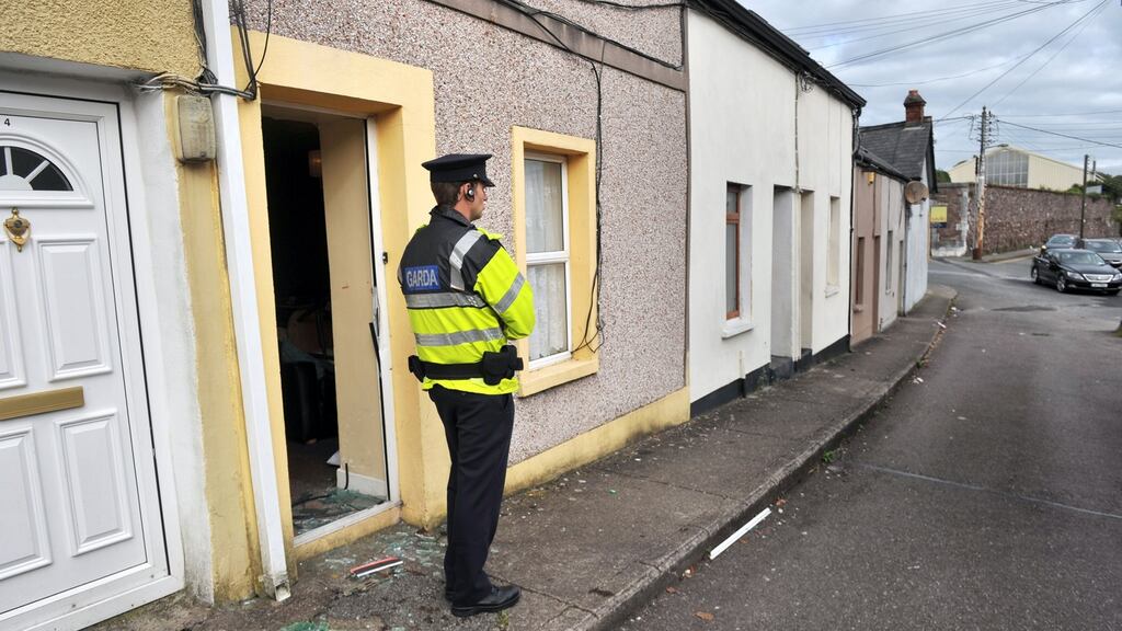 The scene at St Mary’s Avenue, Cork city, where two men were arrested and two people were taken to hospital for treatment of non-life threatening injuries after a stand-off. Photograph: Daragh McSweeney/Provision
