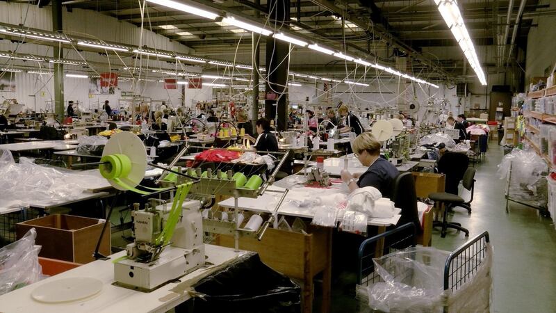 O’Neill’s sportswear manufacturing facility in Strabane in Co Tyrone. Photograph: Enda O’Dowd