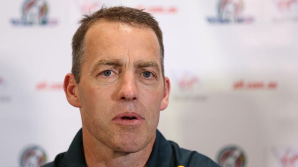 Australia manager Alastair Clarkson at this morning’s press conference. Mandatory Credit ©INPHO/Cathal Noonan