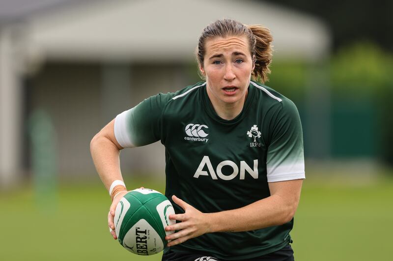 Ireland's Eve Higgins at the IRFU High Performance Centre in Dublin. Photograph: INPHO/ Ben Brady