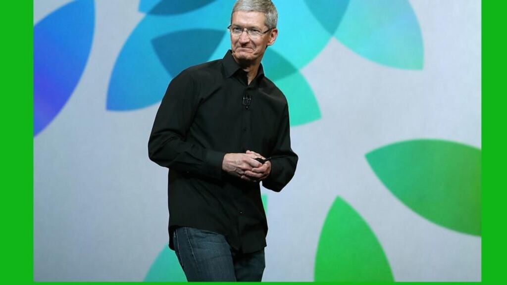 Apple chief executive Tim Cook. The company is adopting a more aggressive approach to rivals. Photograph: Getty Images.