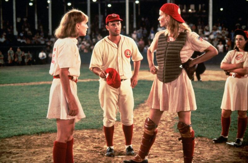 A League of Their Own: Lori Petty, Tom Hanks and Geena Davis in the 1992 baseball film