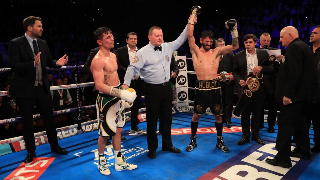 Jorge Linares was awarded a unanimous points decision in his rematch with Anthony Crolla. Photograph: Peter Byrne/PA