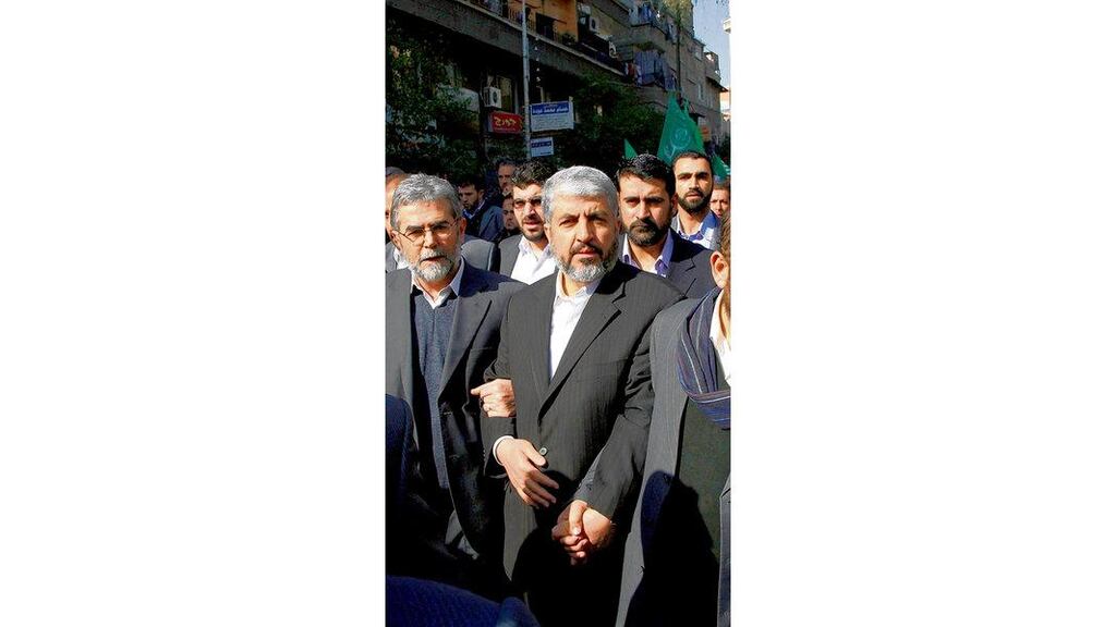 Hamas leader Khaled Mishaal (centre) at the funeral of Mahmoud Mabhouh, a Hamas military leader, at al-Yarmouk camp near Damascus, Syria, yesterday. Photograph: Khaled al-Hariri/Reuters Mahmoud Mabhouh: killed in Dubai on January 20th last