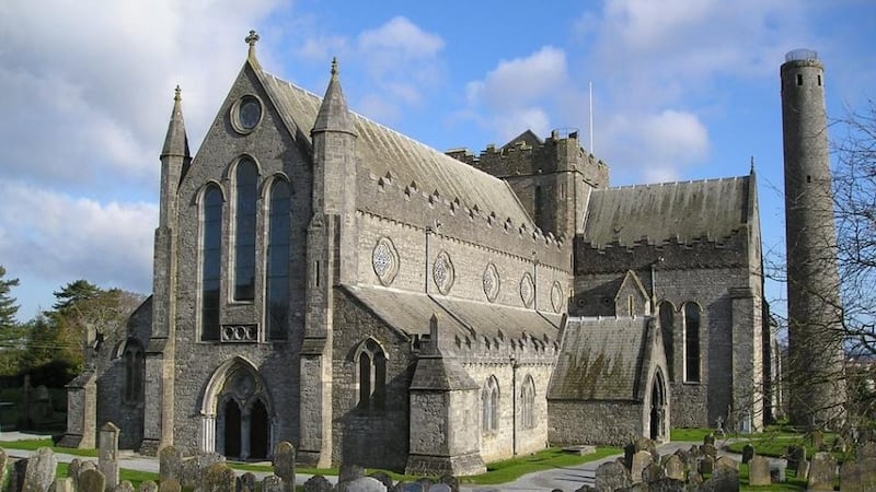 St Canice’s Cathedral, Kilkenny. Two nearby houses are scheduled for demolition to facilitate a controversial road scheme. Photograph: Steve Edwards