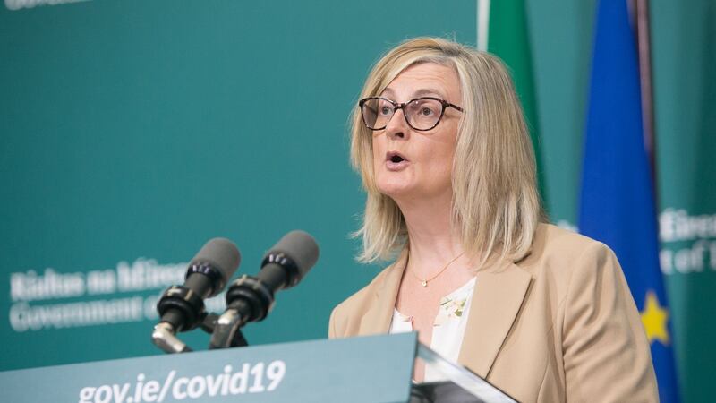 Assistant Secretary to the Department of An Taoiseach Liz Canavan during a media briefing earlier this month. Photograph: Gareth Chaney/Collins