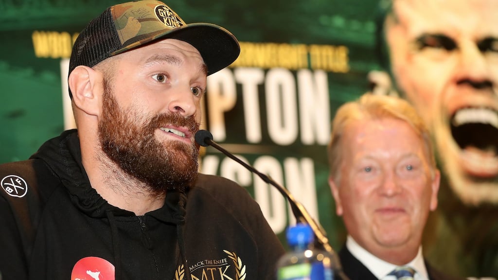 “The old Tyson Fury is gone.” Above, Fury at the Europa Hotel, Belfast. Photograph: Niall Carson/PA Wire