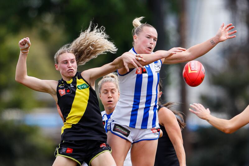 Vikki Wall has returned to action with Meath after her season with the North Melbourne Kangaroos in the AFLW. Photograph: Dylan Burns/AFL Photos via Getty Images