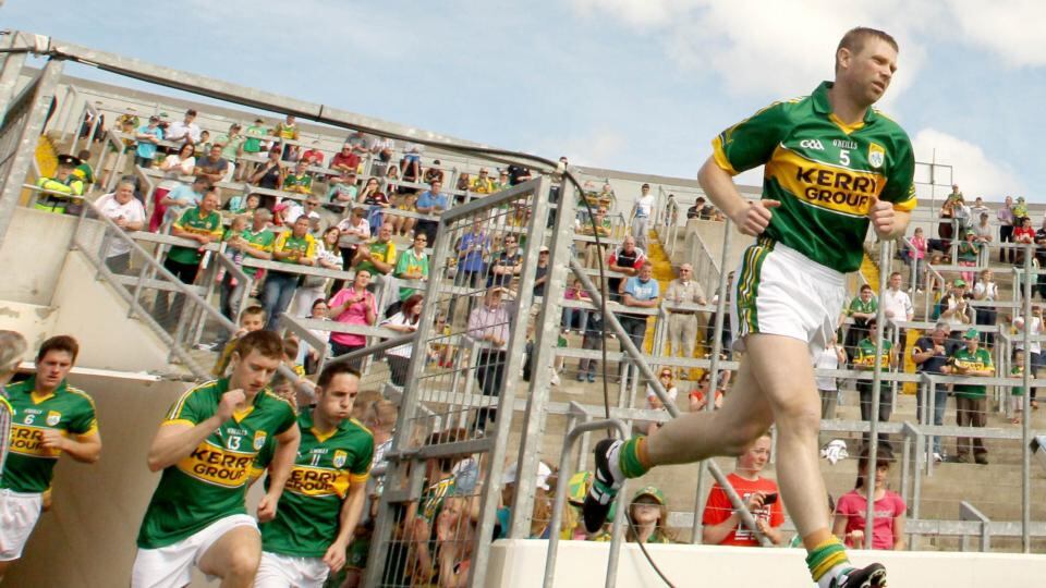 Ó Sé takes to the field to make a record-equalling 81st championship appearance 81 alongside his brother Darragh in 2012. He would go on to extend that record to 88. Photograph: James Crombie/Inpho