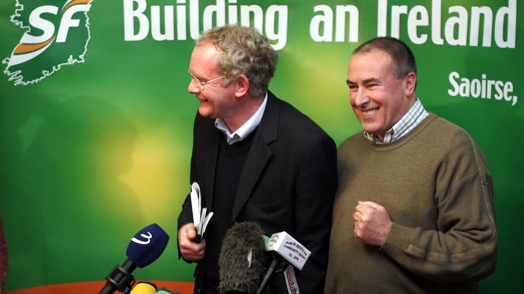 Willie Carlin’s observations, particularly on key figures such as Mitchel McLaughlin, right, whom he rates as a supreme political and electoral strategist, and Martin McGuinness are razor sharp and intimate. Photograph: Eric Luke