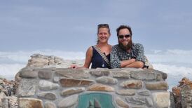 ‘Our home is the road, two backpacks and each other’