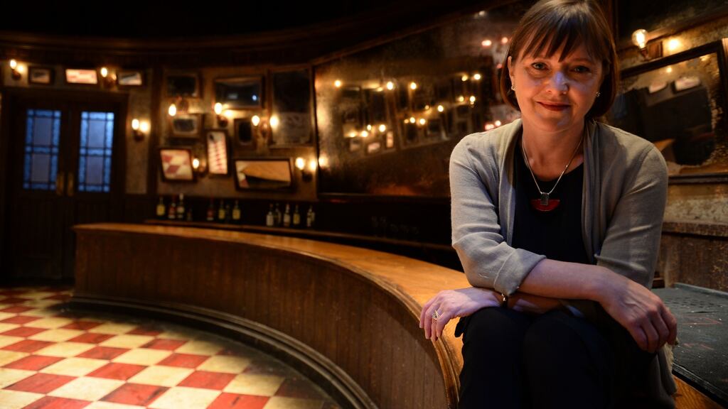 Anne Clarke on the set of Once the Musical in the Olympia Theatre, Dublin in 2015. Photograph: Dara Mac Dónaill