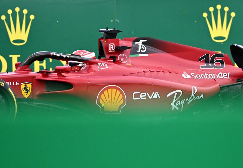 Charles Leclerc drives on the Red Bull Ring race track in Spielberg, Austria. Photograph: Joe Klamar/AFP via Getty