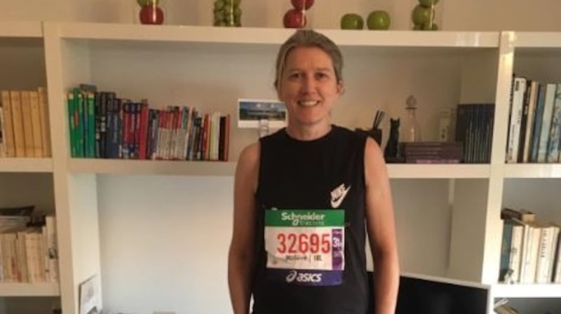 Caitríona McGuire: ‘It was still dark this morning when we woke but we could see hundreds of TV’s switched on in the apartments surrounding us.’