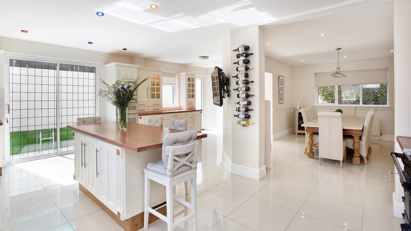 The open-plan kitchen/diningroom at 7 Mather Road North
