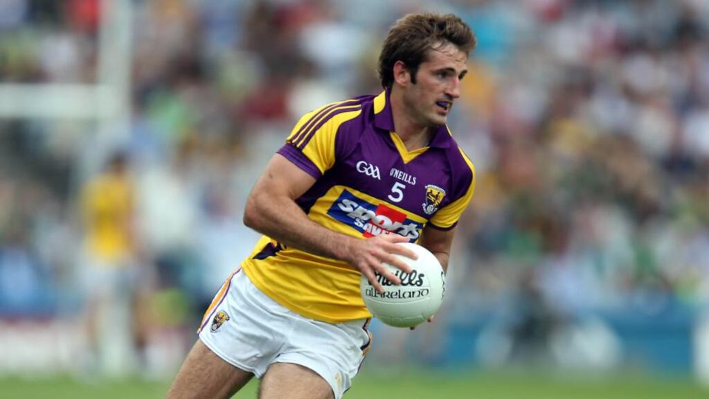 Wexford centre half back Brian Malone is “well able to defend and has very commanding presence but well able to attack as well”, according to Dublin manager Jim Gavin. Photograph: Donall Farmer/Inpho.