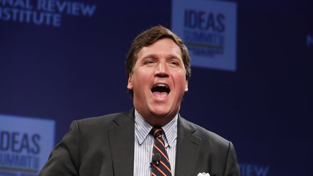 'The whole thing is insulting': Tucker Carlson on the congressional subcommittee hearing on the Capitol insurrection. Photograph:  Chip Somodevilla/Getty Images