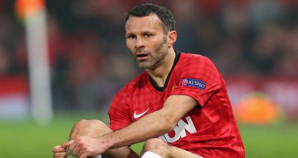 Ryan Giggs during what was his 1,000th appearance for Manchester United.
