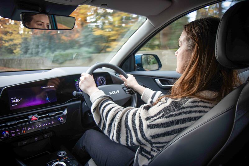 May behind the wheel of the Kia Niro EV.