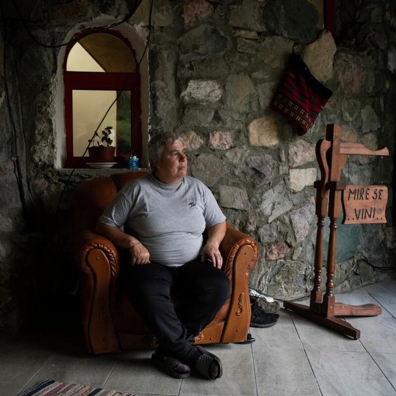 Gjystina Grishaj known by her male nickname, Duni: ‘I took a personal decision and told them, I am a man and don’t want to get married’. Photograph: Laura Boushnak/The New York Times